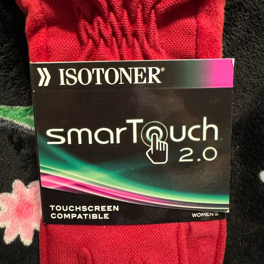 Isotoner Smartouch 2.0 Red Gloves, Size XL